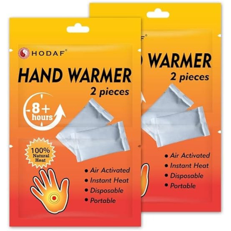 Хімічні грілки з підігрівом для рук Hand Warmer Hodaf, 1 пара, до 8 годин тепла