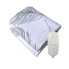 Електропростирадло з підігрівом в бязевому ЛЮКС чохлі Electric blanket, 60х130 см, 1 рік гарантії, Туреччина